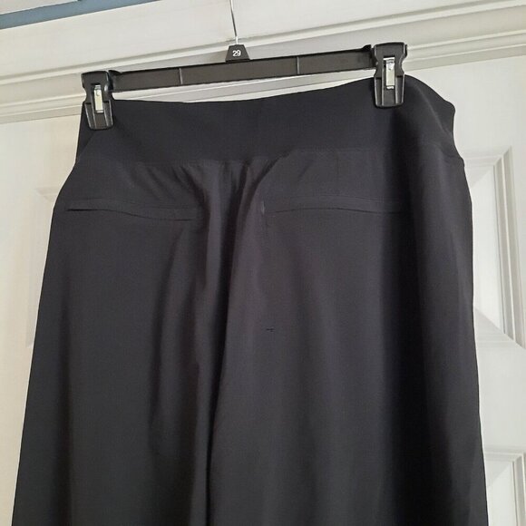 Athleta Cardiff Pants Womens 22 Black High Rise Pull On Ankle Office Tie Waist - Picture 6 of 15
